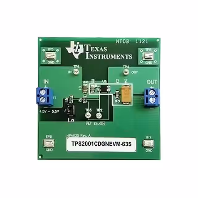 TPS2001CDGNEVM-635 Texas Instruments  Cartes et kits d'évaluation et de démonstration